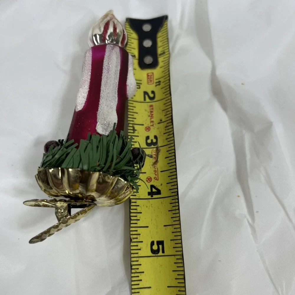 Purple And White‎ Clip-On Candle Ornament